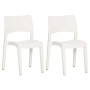 Sillas de jardín 2 unidades polipropileno blanco de vidaXL, Sillas de jardín - Ref: Foro24-317726, Precio: 81,40 €, Descuento: %