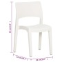 Sillas de jardín 2 unidades polipropileno blanco de vidaXL, Sillas de jardín - Ref: Foro24-317726, Precio: 81,40 €, Descuento: %