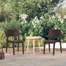 Garden chairs 2 units polypropylene color mocha by vidaXL, Garden chairs - Ref: Foro24-317727, Price: 81,99 €, Discount: %