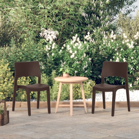 Garden chairs 2 units polypropylene color mocha by vidaXL, Garden chairs - Ref: Foro24-317727, Price: 81,99 €, Discount: %