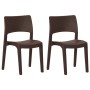 Garden chairs 2 units polypropylene color mocha by vidaXL, Garden chairs - Ref: Foro24-317727, Price: 81,99 €, Discount: %