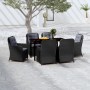 Juego de comedor para jardín 7 piezas negro de vidaXL, Conjuntos de jardín - Ref: Foro24-3099562, Precio: 1,00 €, Descuento: %