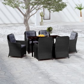 7-piece black garden dining set by vidaXL, Garden sets - Ref: Foro24-3099562, Price: 955,99 €, Discount: %