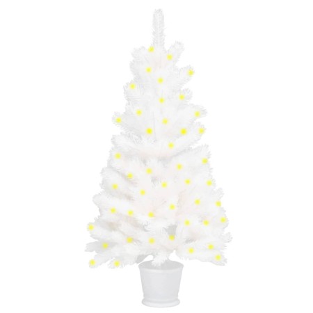 Künstlicher Weihnachtsbaum mit LED und dicken Zweigen weiß 90 cm von vidaXL, Weihnachtsbäume - Ref: Foro24-3077459, Preis: 62...