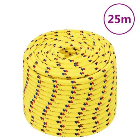 Yellow polypropylene boat rope 14 mm 25 m by vidaXL, Ropes and metal cords - Ref: Foro24-152621, Price: 28,00 €, Discount: %