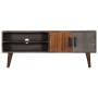 TV cabinet solid rough mango wood gray 130x30x46 cm by vidaXL, TV Furniture - Ref: Foro24-282743, Price: 215,92 €, Discount: %