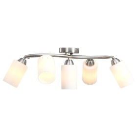 Ceiling lamp with white cone ceramic lampshades 5 E14 bulbs by vidaXL, ceiling lights - Ref: Foro24-289235, Price: 61,99 €, D...