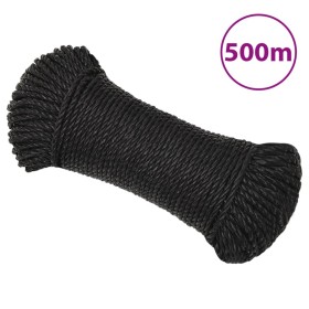 Black polypropylene work rope 8 mm 500 m by vidaXL, Ropes and metal cords - Ref: Foro24-153010, Price: 102,47 €, Discount: %