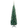 Árbol Navidad artificial estrecho con LEDs y bolas verde 210 cm de vidaXL, Arboles de navidad - Ref: Foro24-3077805, Precio: ...