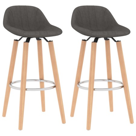 Kitchen stools 2 units dark gray fabric by vidaXL, Kitchen stools - Ref: Foro24-289378, Price: 108,77 €, Discount: %