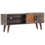 TV cabinet solid rough mango wood gray 130x30x46 cm by vidaXL, TV Furniture - Ref: Foro24-282743, Price: 215,92 €, Discount: %