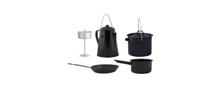 Tableware and kitchen utensils for camping