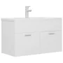 Mueble con lavabo madera de ingeniería blanco de vidaXL, Tocadores de baño - Ref: Foro24-3071279, Precio: 241,15 €, Descuento: %