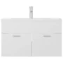 Mueble con lavabo madera de ingeniería blanco de vidaXL, Tocadores de baño - Ref: Foro24-3071279, Precio: 241,15 €, Descuento: %