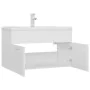 Mueble con lavabo madera de ingeniería blanco de vidaXL, Tocadores de baño - Ref: Foro24-3071279, Precio: 241,15 €, Descuento: %