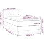 Boxspringbett mit Matratze und LED-grauem Kunstleder 100x200 cm von vidaXL, Betten und Lattenroste - Ref: Foro24-3134211, Pre...