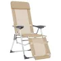 Folding camping chairs footrest 2 pcs textilene cream by vidaXL, Garden chairs - Ref: Foro24-360147, Price: 165,64 €, Discoun...