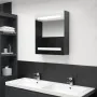 Bathroom cabinet with mirror and LED gray 50x14x60 cm by vidaXL, bathroom vanities - Ref: Foro24-326482, Price: 108,10 €, Dis...