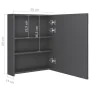 Bathroom cabinet with mirror and LED gray 50x14x60 cm by vidaXL, bathroom vanities - Ref: Foro24-326482, Price: 108,10 €, Dis...