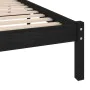 Black single solid wood bed frame 75x190 cm by vidaXL, Beds and slatted bases - Ref: Foro24-809981, Price: 83,20 €, Discount: %