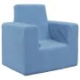 Weiches, plüschblaues Kindersofa von vidaXL, Baby- und Kleinkindmöbel - Ref: Foro24-341837, Preis: 28,47 €, Rabatt: %