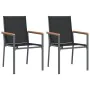 Garden dining set 3 pieces steel and black textilene by vidaXL, Garden sets - Ref: Foro24-3187041, Price: 187,55 €, Discount: %