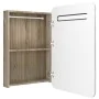 Badezimmerschrank mit Spiegel und LED Weiß und Eiche 60x11x80 cm von vidaXL, Badezimmerwaschtische - Ref: Foro24-326508, Prei...