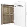 Badezimmerschrank mit Spiegel und LED Weiß und Eiche 60x11x80 cm von vidaXL, Badezimmerwaschtische - Ref: Foro24-326508, Prei...