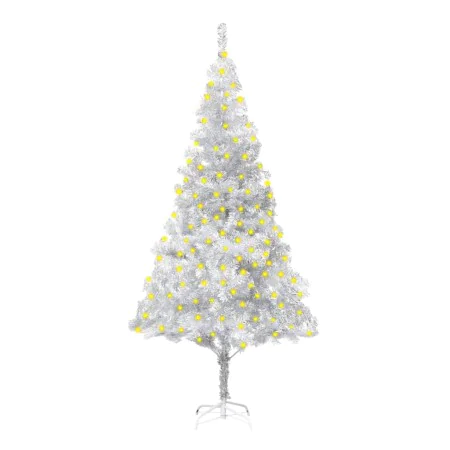 Künstlicher Weihnachtsbaum mit LEDs und silberner PET-Stütze 180 cm von vidaXL, Weihnachtsbäume - Ref: Foro24-3077438, Preis:...