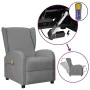 Sillón orejero elevable de masaje cuero sintético gris de vidaXL, Sillones de masaje eléctricos - Ref: Foro24-3098253, Precio...