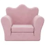 Pink soft plush children's sofa bed by vidaXL, Baby and Toddler Furniture - Ref: Foro24-341874, Price: 43,28 €, Discount: %