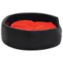 Hundebett aus Plüsch und Kunstleder schwarz rot 99x89x21 cm von vidaXL, Betten für Hunde - Ref: Foro24-171284, Preis: 61,27 €...