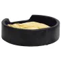 Plush dog bed synthetic leather black yellow 90x79x20 cm by vidaXL, Beds for dogs - Ref: Foro24-171287, Price: 46,06 €, Disco...