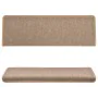 Stair tread carpets 15 units light brown 65x21x4cm by vidaXL, Stair mats - Ref: Foro24-134569, Price: 58,83 €, Discount: %