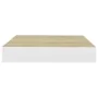 Floating wall shelf 2 pcs MDF oak and white 23x23.5x3.8 cm by vidaXL, Shelves and shelves - Ref: Foro24-326568, Price: 19,03 ...