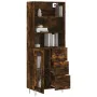 Tall smoked oak plywood sideboard 69.5x34x180 cm by vidaXL, Sideboards - Ref: Foro24-3189506, Price: 149,27 €, Discount: %