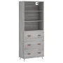 Tall gray Sonoma plywood sideboard 69.5x34x180 cm by vidaXL, Sideboards - Ref: Foro24-3189355, Price: 167,92 €, Discount: %