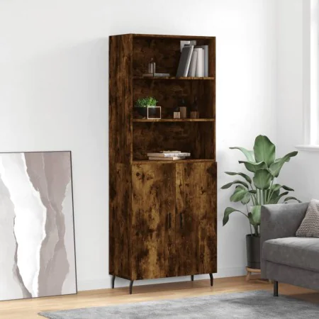 Tall smoked oak plywood sideboard 69.5x34x180 cm by vidaXL, Sideboards - Ref: Foro24-3189274, Price: 147,38 €, Discount: %