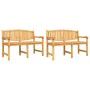 3-teiliges Garten-Esszimmerset aus massivem Teakholz von vidaXL, Gartensets - Ref: Foro24-3157943, Preis: 759,15 €, Rabatt: %