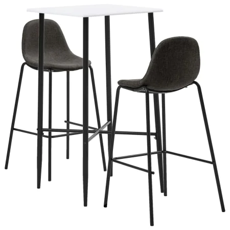 High table and 3-piece dark gray fabric stools. by vidaXL, Furniture sets for kitchens and dining rooms - Ref: Foro24-3050006...