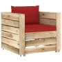 Gartenmöbel 6-teilig mit grün imprägnierten Holzkissen von vidaXL, Gartensets - Ref: Foro24-3074849, Preis: 610,05 €, Rabatt: %