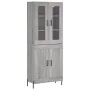 Aparador alto madera contrachapada gris sonoma 69,5x34x180 cm de vidaXL, Aparadores - Ref: Foro24-3198351, Precio: 169,41 €, ...