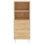 Aparador de madera contrachapada roble Sonoma 34,5x34x180 cm de vidaXL, Aparadores - Ref: Foro24-3199292, Precio: 102,97 €, D...