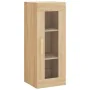 Aparador de madera contrachapada roble Sonoma 34,5x34x180 cm de vidaXL, Aparadores - Ref: Foro24-3199292, Precio: 102,97 €, D...