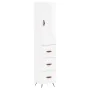 Tall white glossy plywood sideboard 34.5x34x180 cm by vidaXL, Sideboards - Ref: Foro24-3200171, Price: 116,51 €, Discount: %