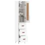 Tall white glossy plywood sideboard 34.5x34x180 cm by vidaXL, Sideboards - Ref: Foro24-3200171, Price: 116,51 €, Discount: %