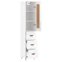 Tall white glossy plywood sideboard 34.5x34x180 cm by vidaXL, Sideboards - Ref: Foro24-3200171, Price: 116,51 €, Discount: %