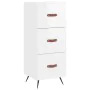 Tall white glossy plywood sideboard 34.5x34x180 cm by vidaXL, Sideboards - Ref: Foro24-3200171, Price: 116,51 €, Discount: %