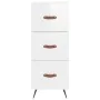 Tall white glossy plywood sideboard 34.5x34x180 cm by vidaXL, Sideboards - Ref: Foro24-3200171, Price: 116,51 €, Discount: %