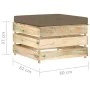 Gartenmöbel 5-teilig mit grün imprägnierten Holzkissen von vidaXL, Gartensets - Ref: Foro24-3074635, Preis: 571,53 €, Rabatt: %